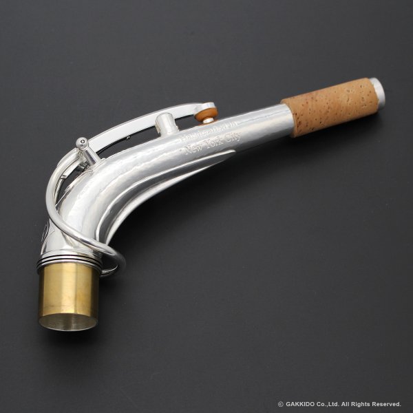 画像1: KB Sax　アルトサックス用ネック　【VANGUARD】　【Hand Hammered Sterling Silver】　【Brass Parts: Silver Plated】 (1)