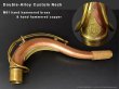 画像1: KB Sax　テナーサックス用ネック　【VANGUARD】　【Double-Alloy Custom Neck】　【M-61 Hand Hammered Brass & Hand Hammered Copper】 (1)