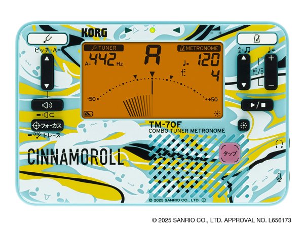 画像2: KORG チューナー&メトロノーム TM-70C コンタクトマイクセット 【サンリオキャラクターズコラボモデル】 (2)