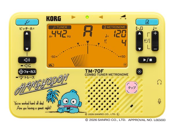 画像4: KORG　チューナー＆メトロノーム　TM-70C　コンタクトマイクセット　【数量限定サンリオコラボモデル 2026】 (4)