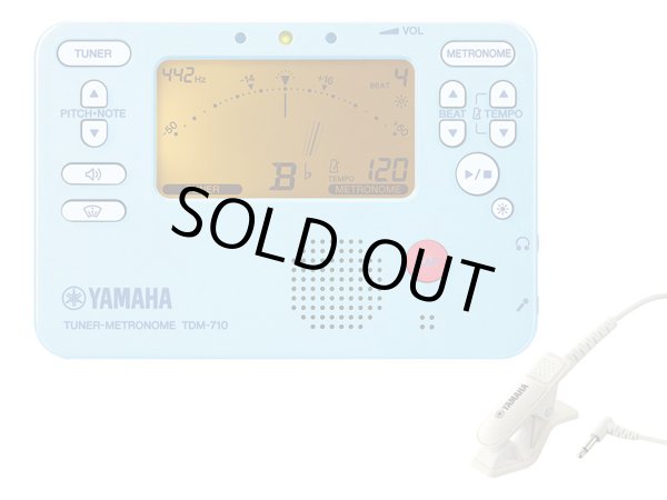 画像1: YAMAHA　チューナー＆メトロノーム　TDM-710BLM　コンタクトマイクセット　【数量限定ブルー】 (1)