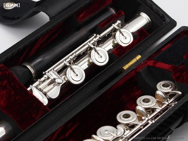 画像12: WISEMAN　シングル・ダブルフルートケース　【カーボンファイバー製】　【カーボンファイバー: Black】　【仕上げ: Gloss Lacquer】　【内装: Green / Red】　【即納可能品】 (12)