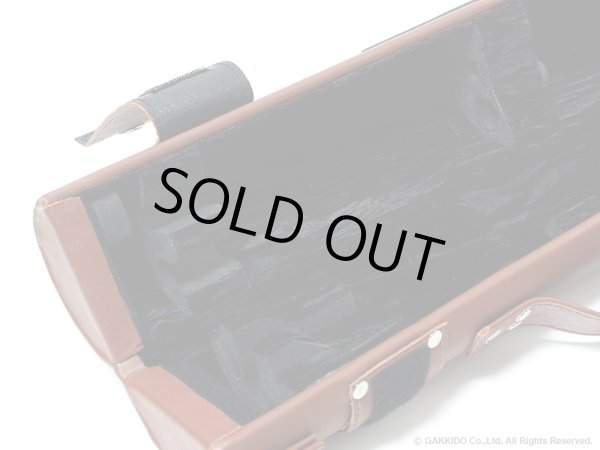 画像7: WISEMAN　シングル・ダブルフルートケース　【レザー製】　【レザー: Tan Laurel】　【内装: Black / Gold】 (7)