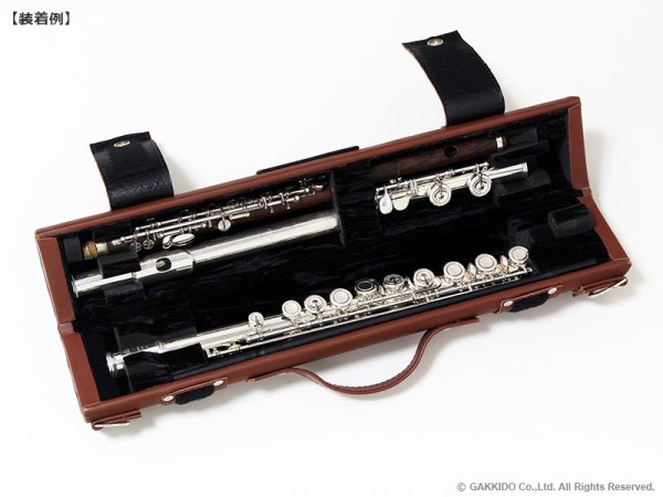 画像8: WISEMAN　シングル・ダブルフルートケース　【レザー製】　【レザー: Mustang Laurel】　【内装: Black / Gold】　【即納可能品】 (8)