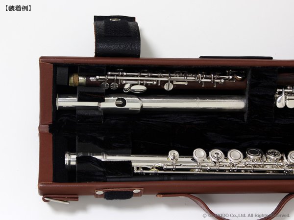 画像9: WISEMAN　シングル・ダブルフルートケース　【レザー製】　【レザー: Mustang Laurel】　【内装: Black / Gold】　【即納可能品】 (9)