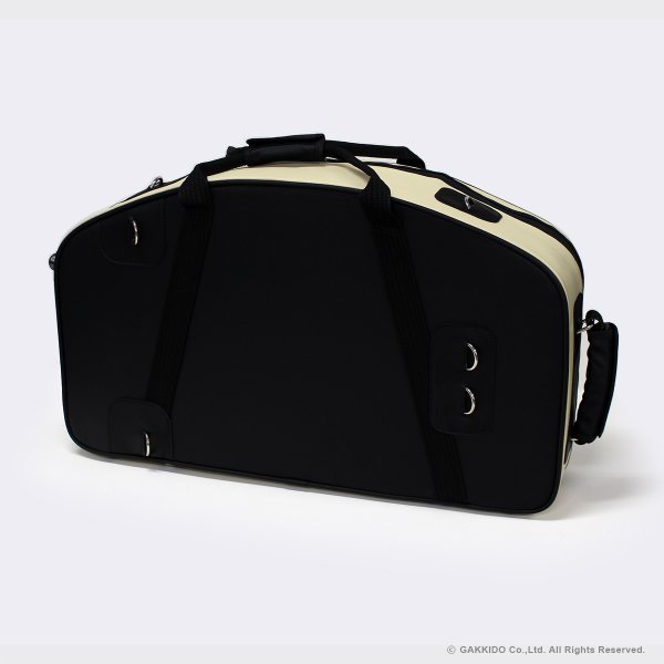 画像3: Marcus Bonna　ソプラノ＆アルトサックス用ダブルケース　【MBSSAS】　【レザー製】　【アイボリー×ブラック×シルバーメタルロゴ】　【特注モデル】 (3)