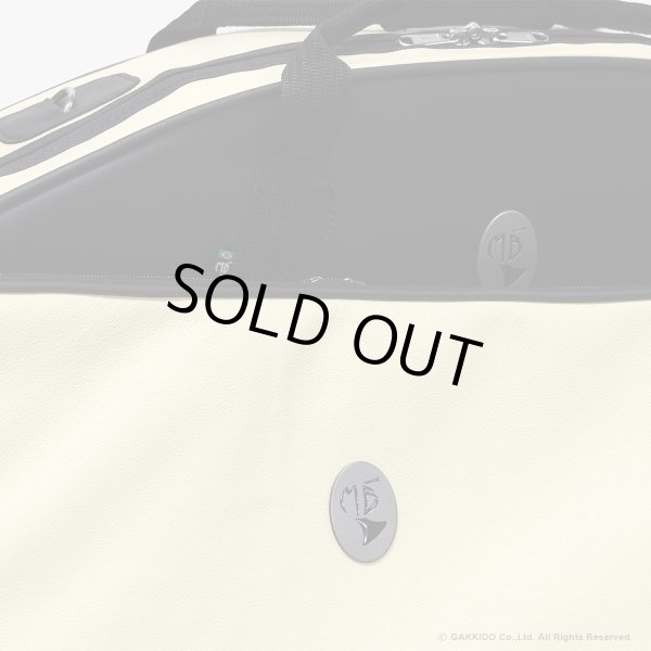 画像6: Marcus Bonna ソプラノ&アルトサックス用ダブルケース 【MBSSAS】 【レザー製】 【アイボリー×ブラック×シルバーメタルロゴ】 【特注モデル】 (6)