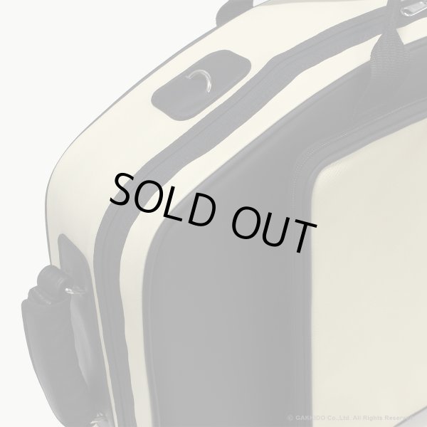 画像7: Marcus Bonna ソプラノ&アルトサックス用ダブルケース 【MBSSAS】 【レザー製】 【アイボリー×ブラック×シルバーメタルロゴ】 【特注モデル】 (7)