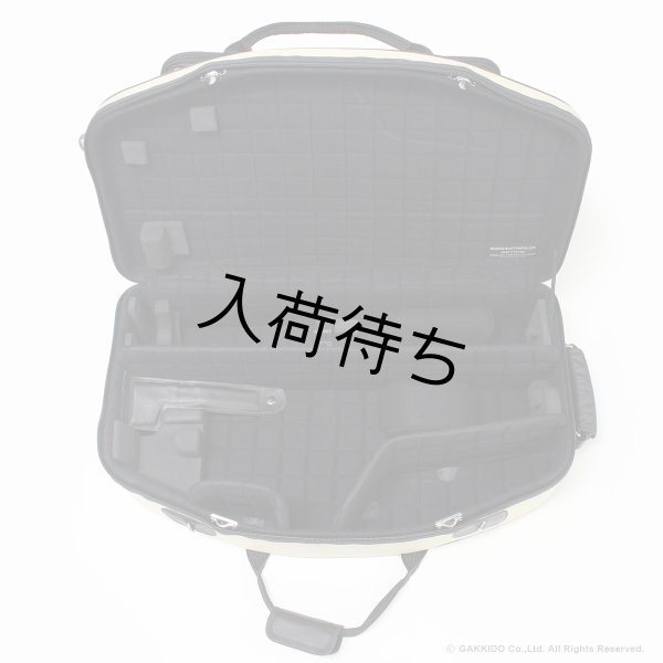 画像9: Marcus Bonna　ソプラノ＆アルトサックス用ダブルケース　【MBSSAS】　【レザー製】　【アイボリー×ブラック×シルバーメタルロゴ】　【特注モデル】 (9)