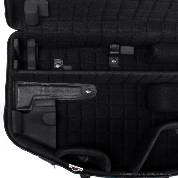 画像10: Marcus Bonna　ソプラノ＆アルトサックス用ダブルケース　【MBSSAS】　【レザー製】　【アイボリー×ブラック×シルバーメタルロゴ】　【特注モデル】 (10)