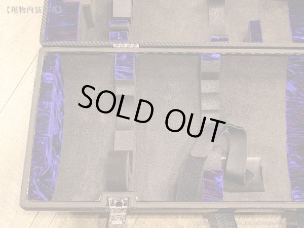 画像14: WISEMAN　ソプラノ＆アルトサックス用マルチプルケース　【カーボンファイバー製】　【カーボンファイバー: Standard Black / Gloss Lacquer】　【内装: Blue / Red】 (14)