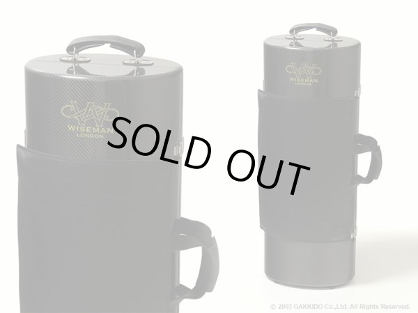 画像3: WISEMAN　ソプラノ＆アルトサックス用マルチプルケース　【カーボンファイバー製】　【カーボンファイバー: Standard Black / Gloss Lacquer】　【内装: Blue / Red】 (3)