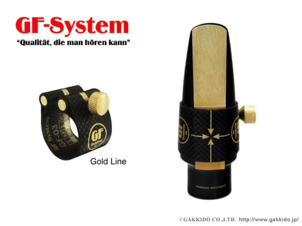 画像1: GF-System　クラリネット用リガチャー　Gold Line (1)