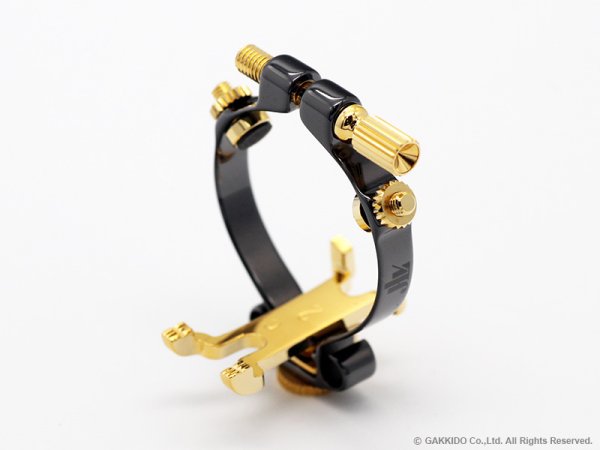 画像1: JLV　サックス用リガチャー　プラチナメッキ仕上げ (1)