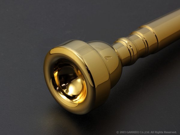 画像2: YAMATO 信号ラッパ用マウスピース 7 【ネジ式】 【特注金メッキ仕上げ】 (2)