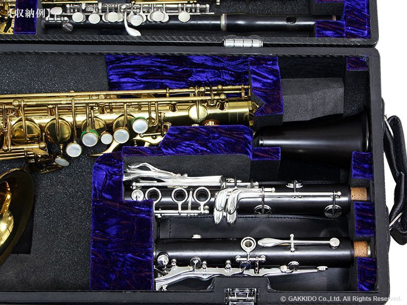 WISEMAN ソプラノ＆アルトサックス用マルチプルケース 【カーボンファイバー製】 【Gloss Lacquer】 楽器堂管楽器専門ショップ