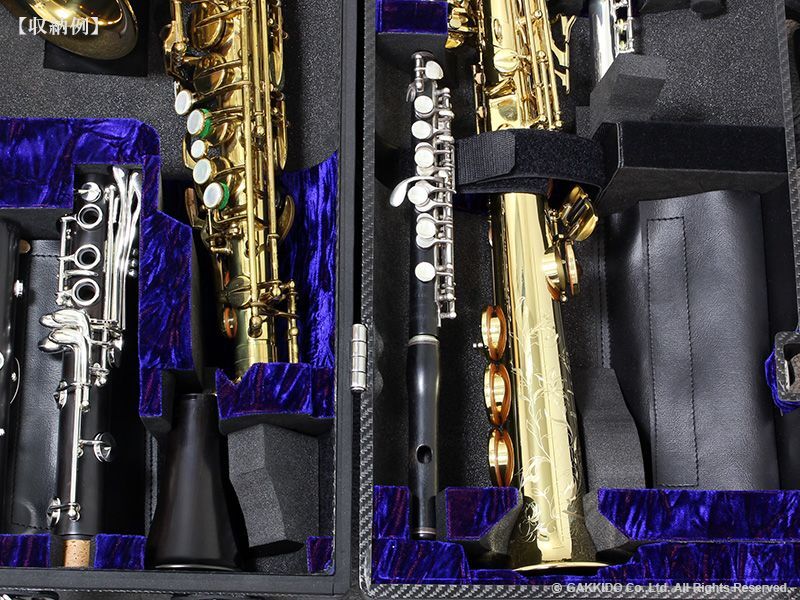 WISEMAN ソプラノ＆アルトサックス用マルチプルケース 【カーボンファイバー製】 【Gloss Lacquer】 楽器堂管楽器専門ショップ
