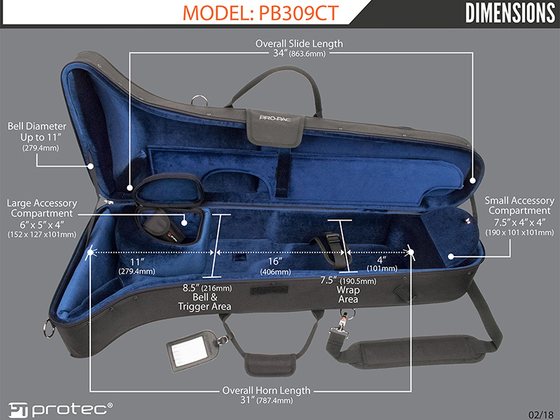 PROTEC PB309CT バストロンボーン用セミハードケース - 楽器堂管楽器