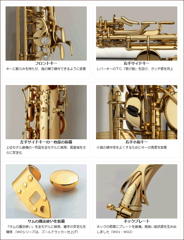 Yanagisawa A-WO1 アルトサックス 【ラッカー仕上げ】 - 楽器堂管楽器